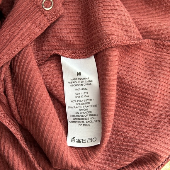 Dynamite Deep Red Ribbed Bodysuit - Picture 9 of 9